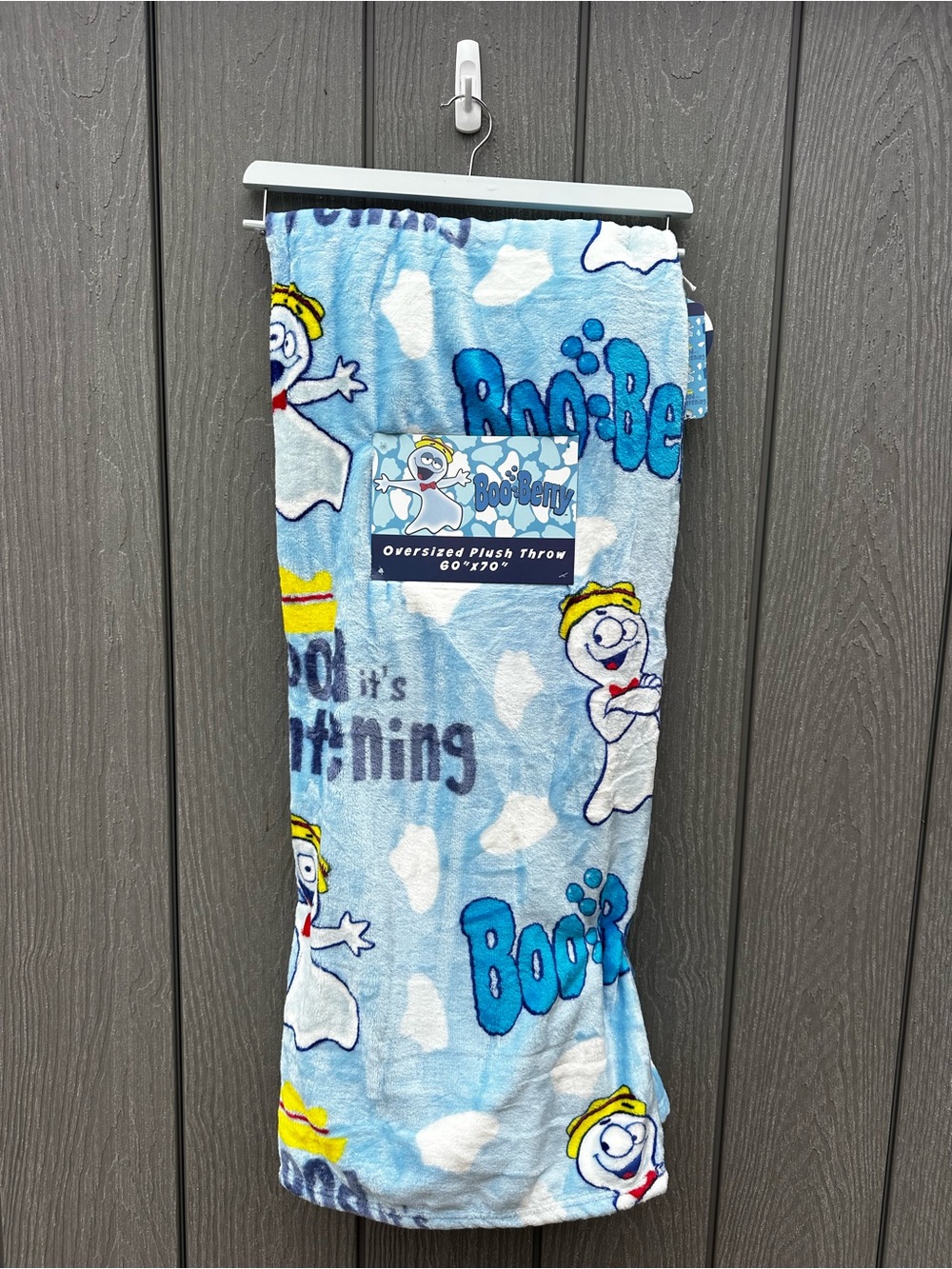Boo Berry Cereal Plush Throw Blanket NWT